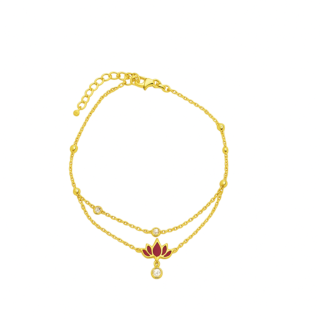 The lotus flower anklet