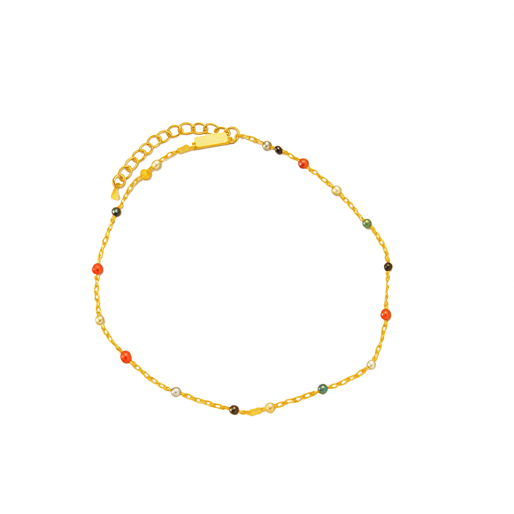 The beaded anklet