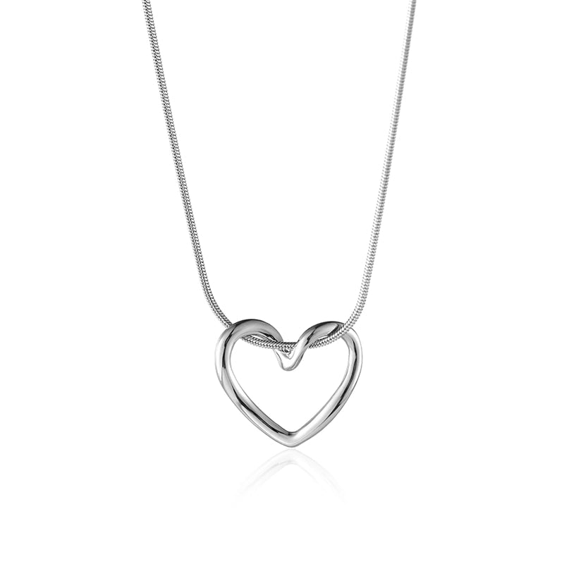Silver heart necklace