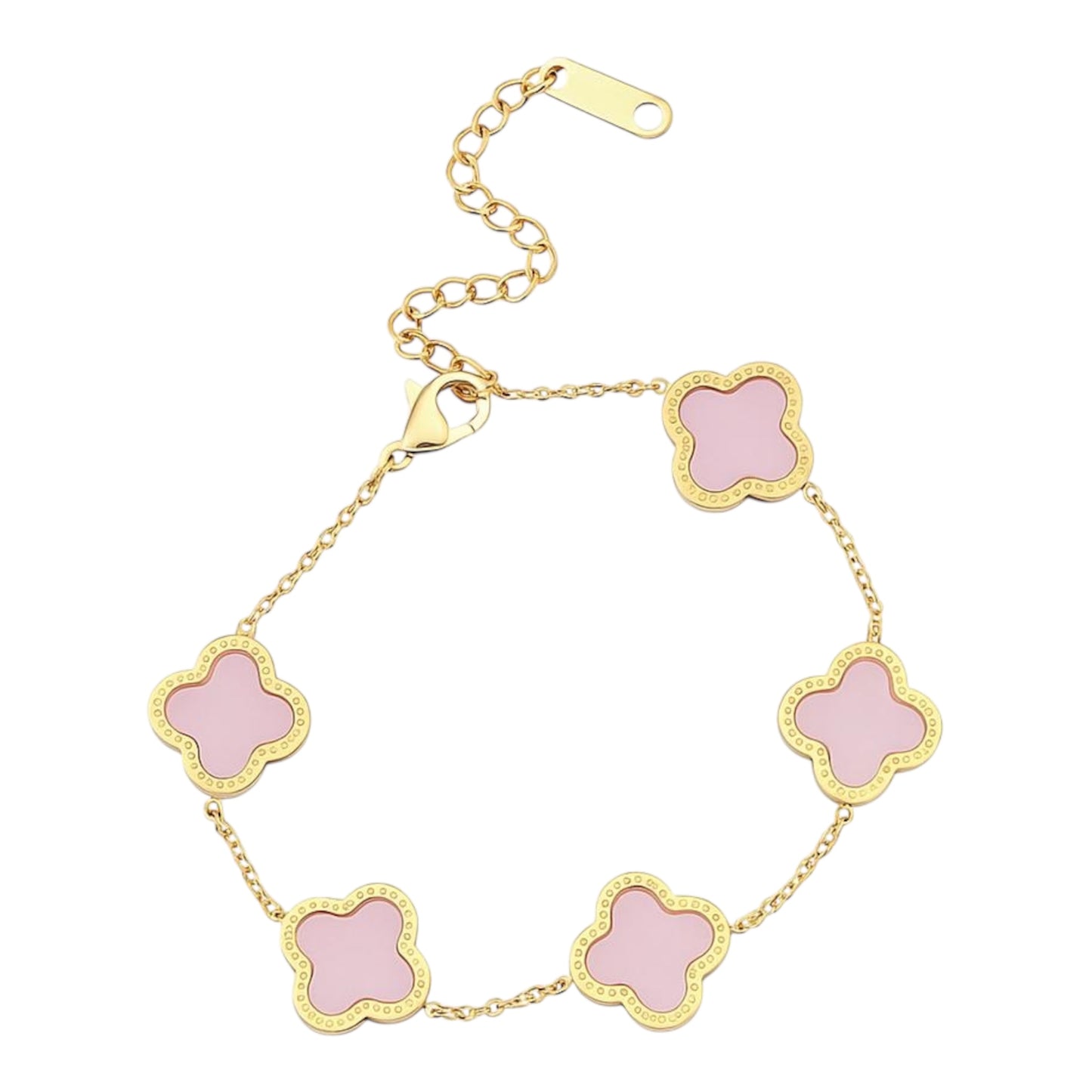 The pink clover bracelet
