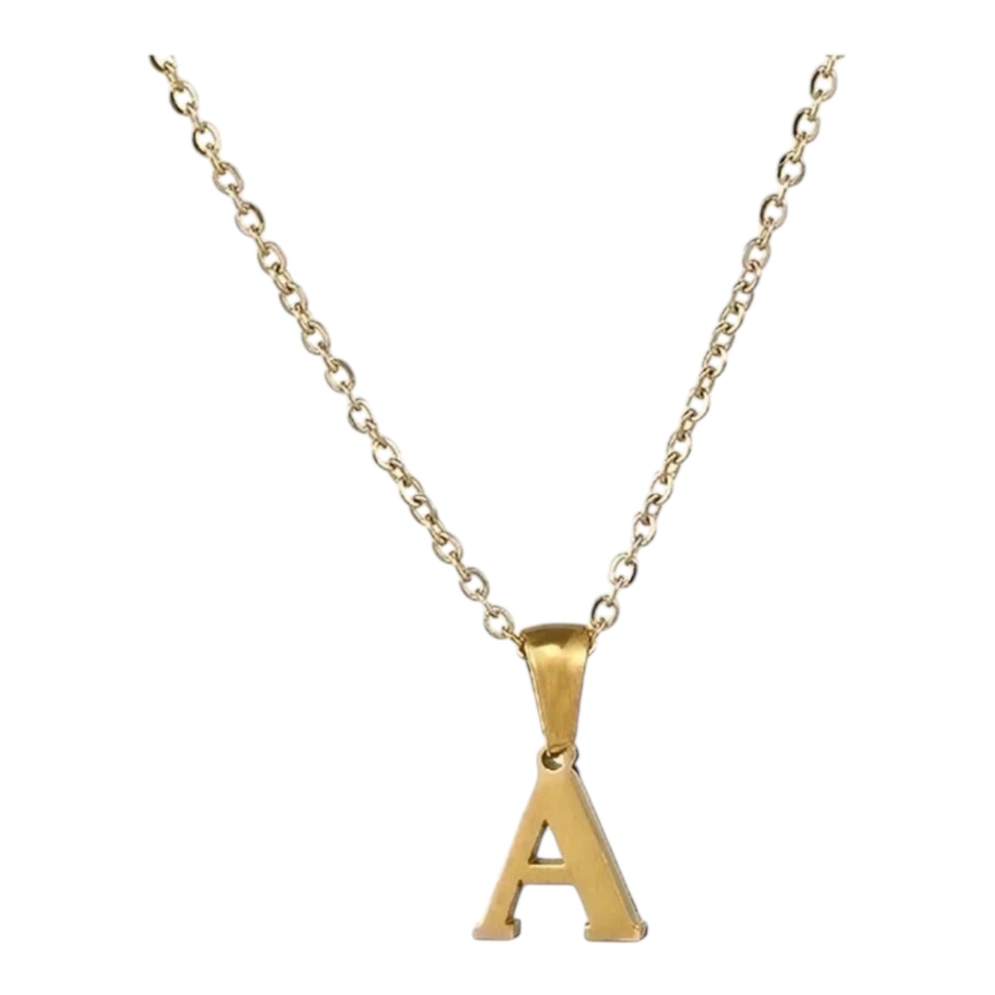 Gold initial necklace