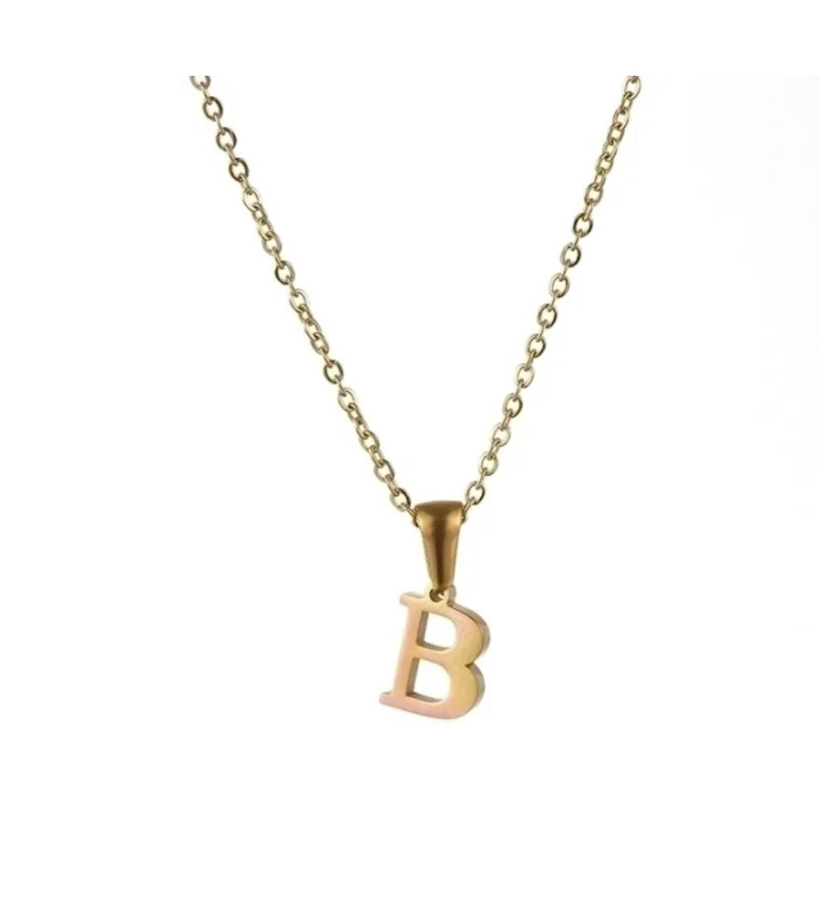 Gold initial necklace