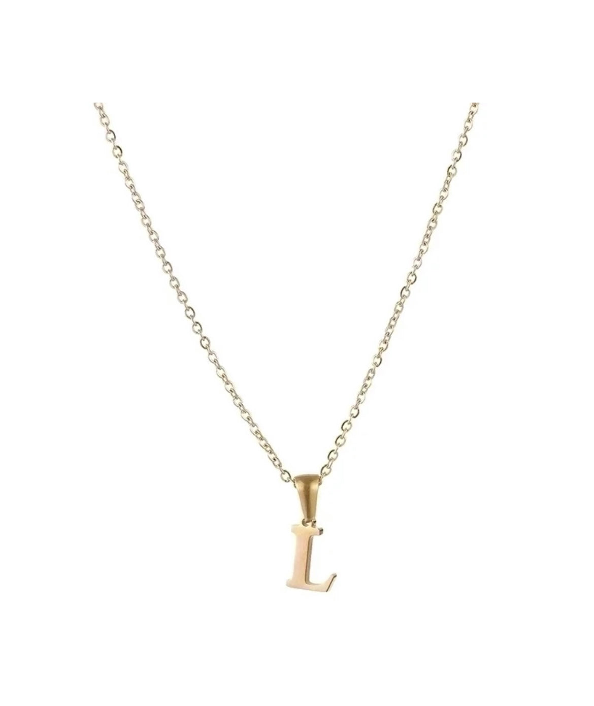 Gold initial necklace