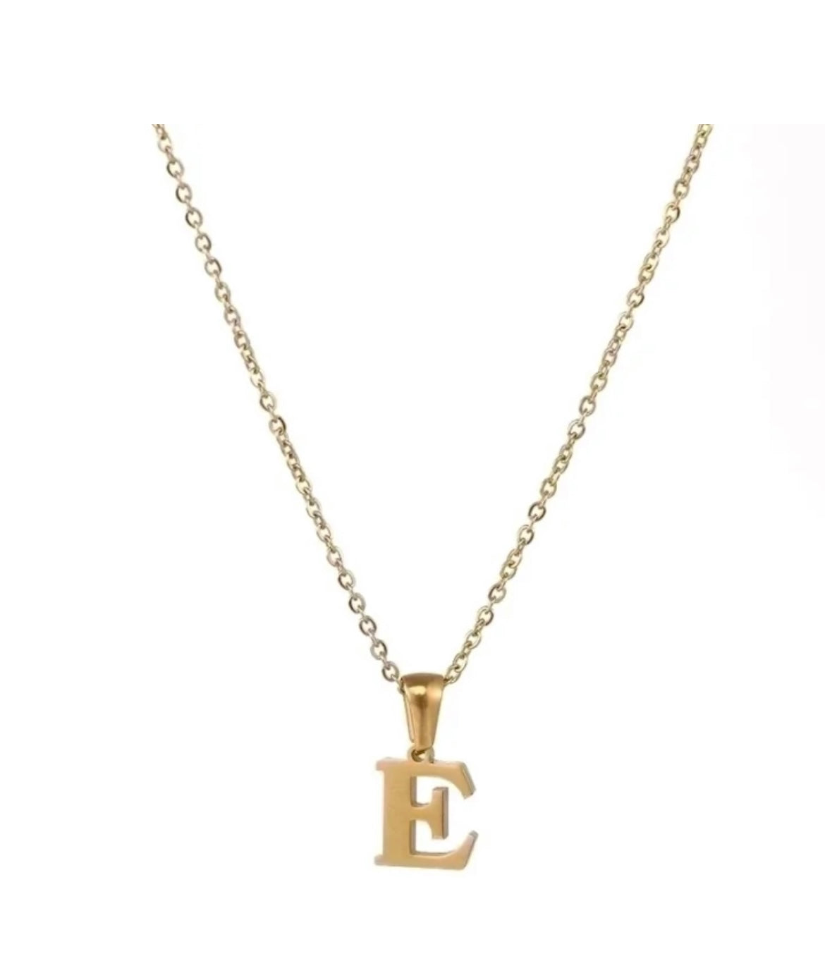 Gold initial necklace