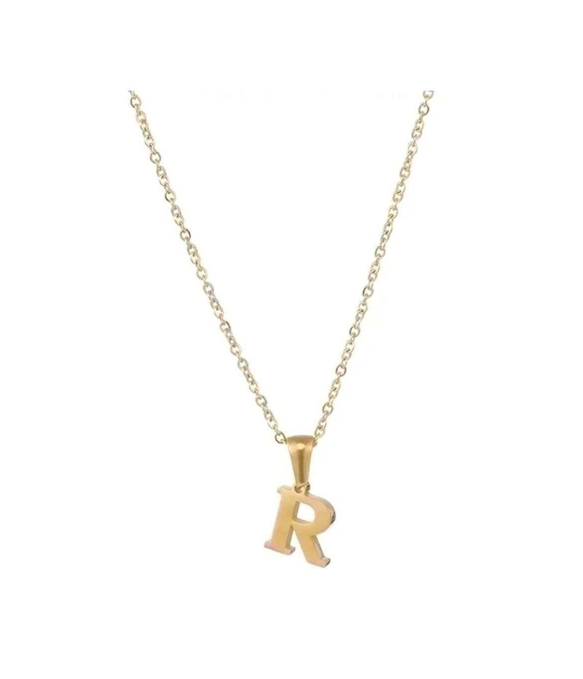 Gold initial necklace