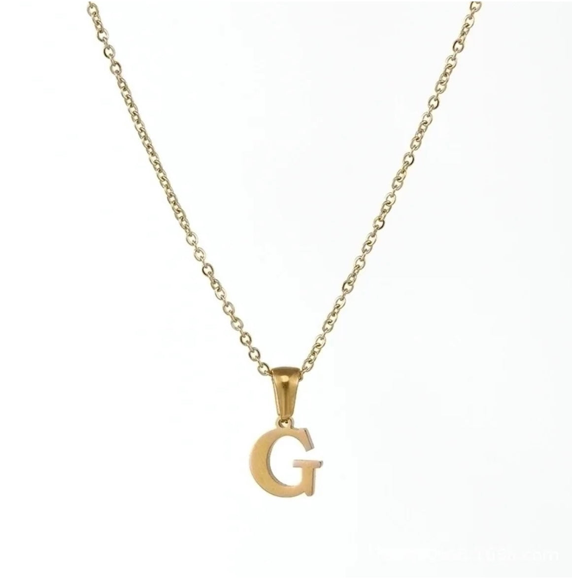 Gold initial necklace