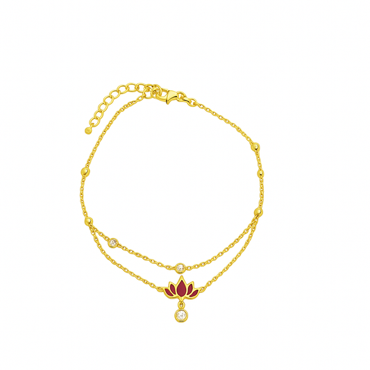 The lotus flower anklet