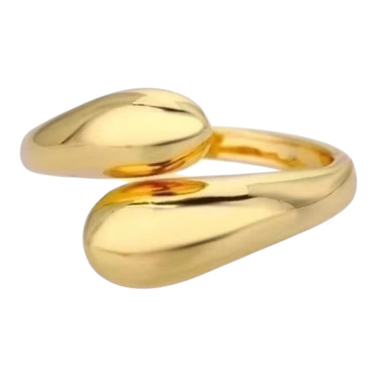 Gold hug me adjustable ring