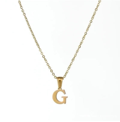 Gold initial necklace