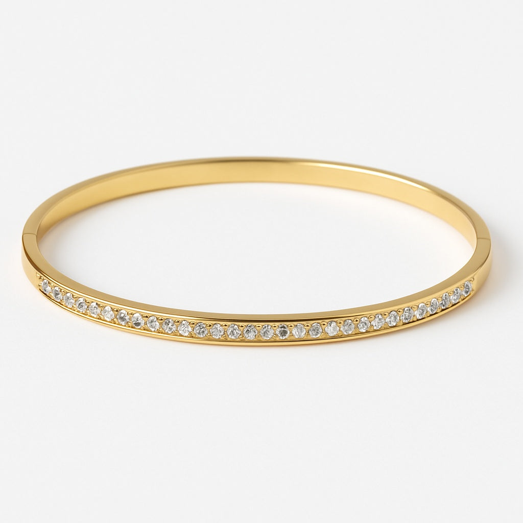 Gold diamanté bangle