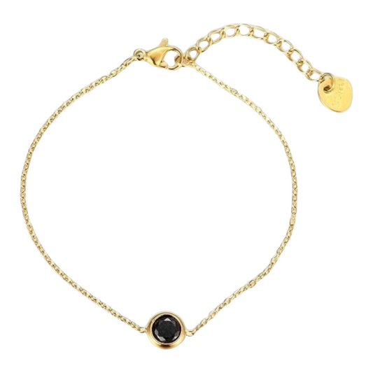 The gold black stone bracelet