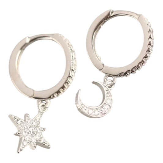 Silver moon and star Huggies