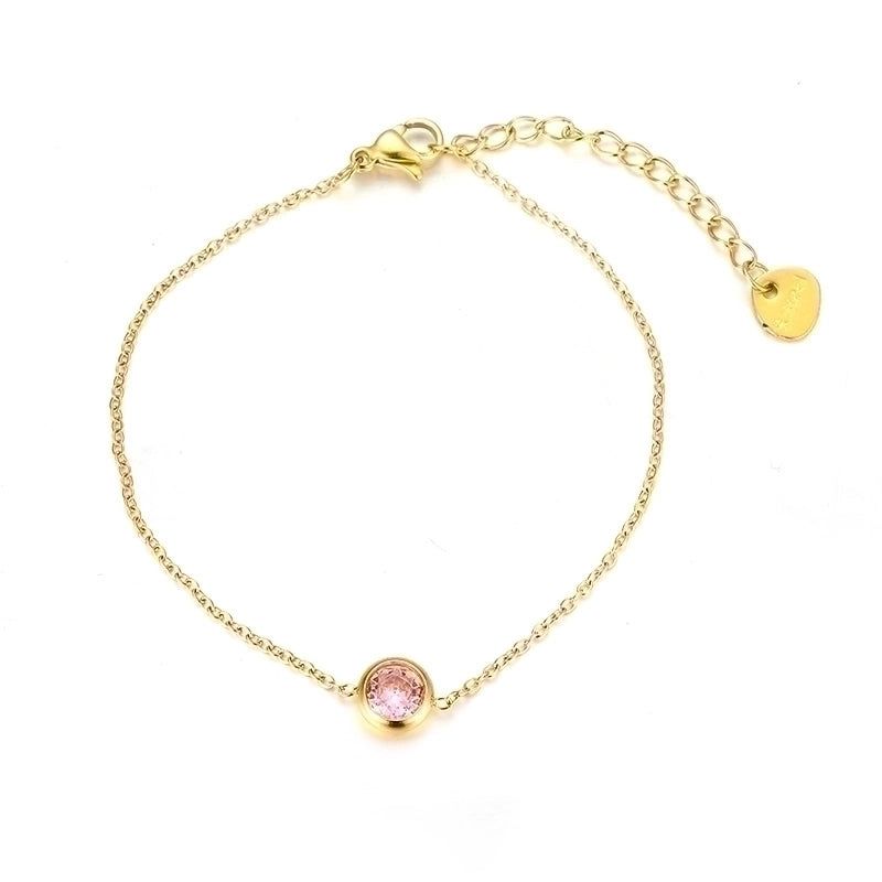 Pink stone bracelet