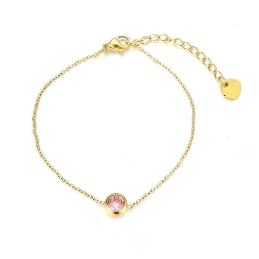 Pink stone bracelet