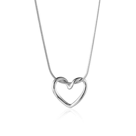 Silver heart necklace