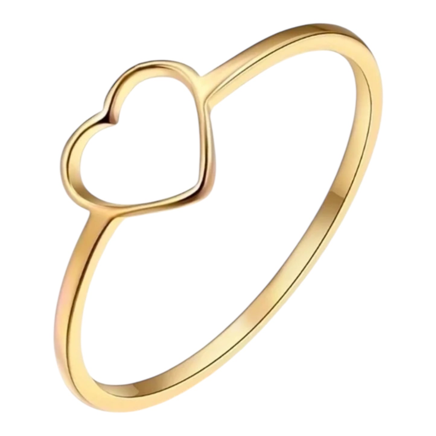The gold heart ring