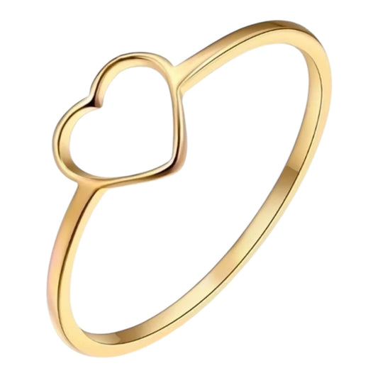 The gold heart ring