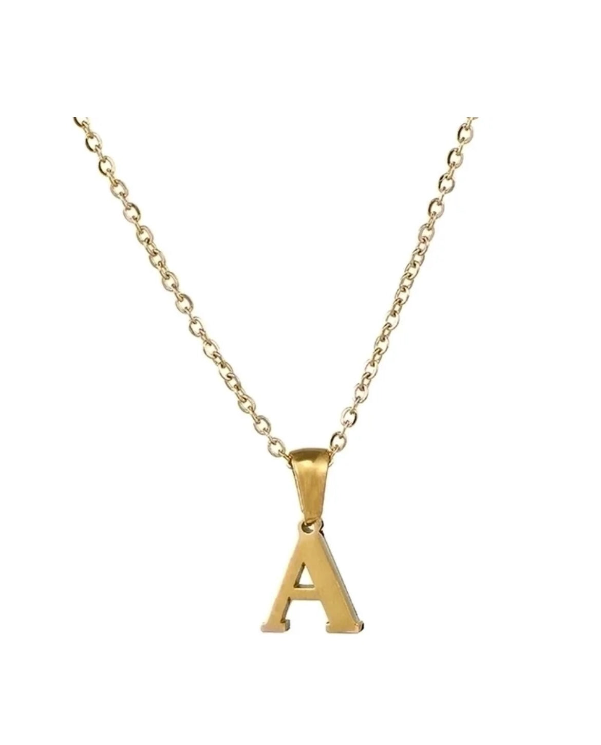 Gold initial necklace