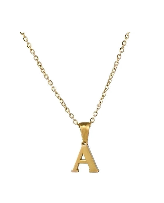 Gold initial necklace