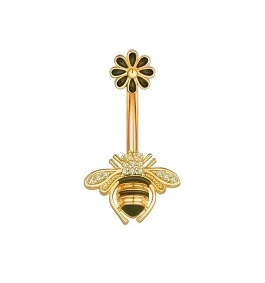 Bee belly piercing