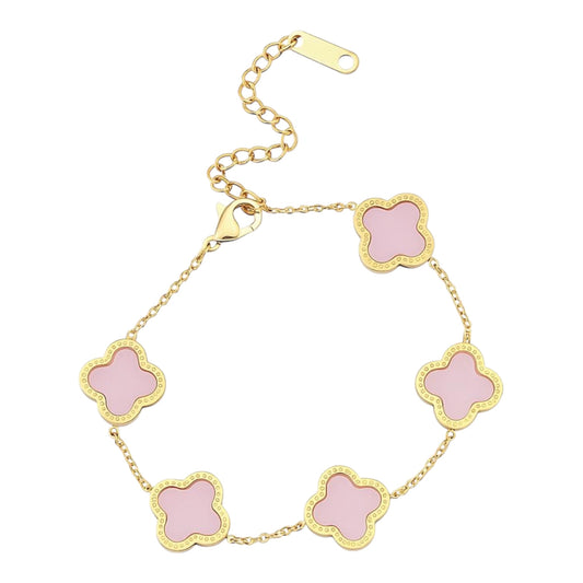 The pink clover bracelet