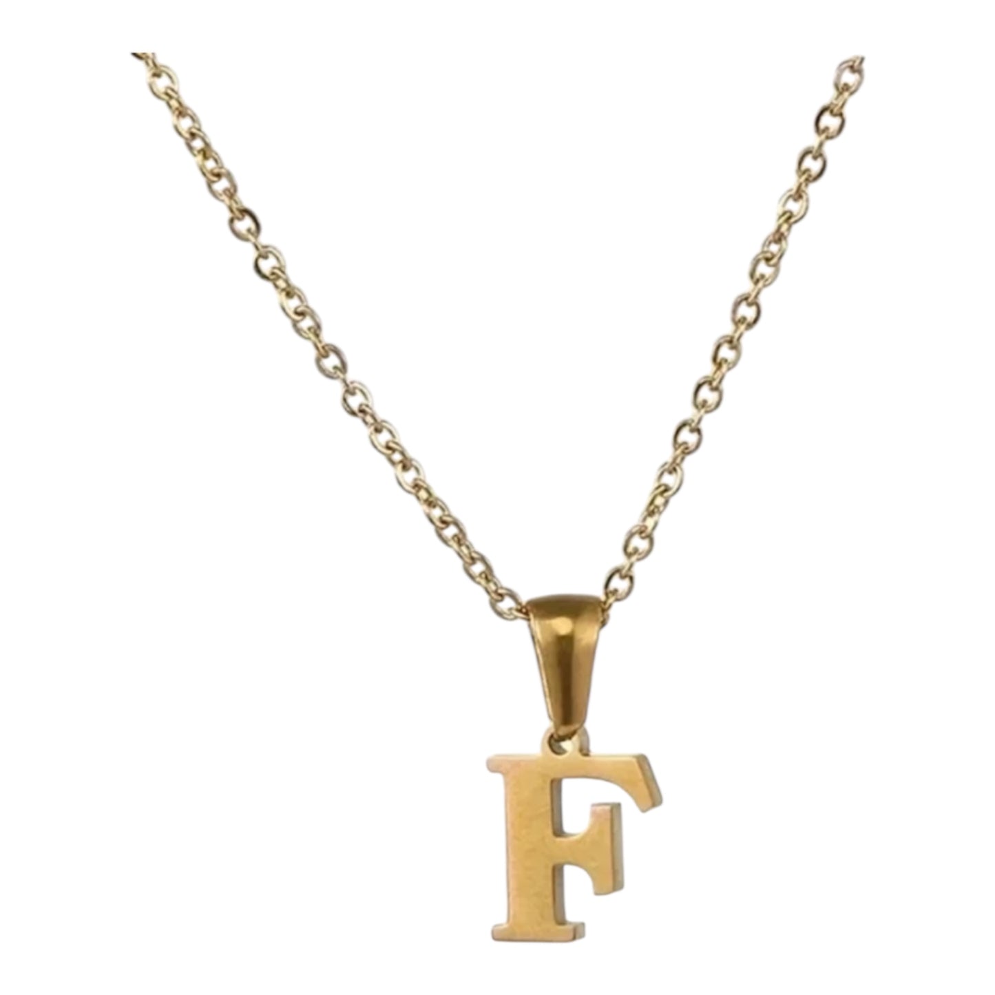 Gold initial necklace