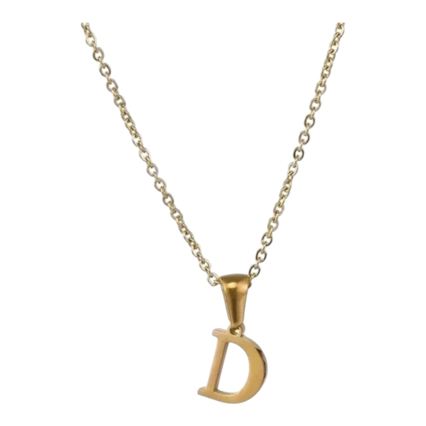 Gold initial necklace