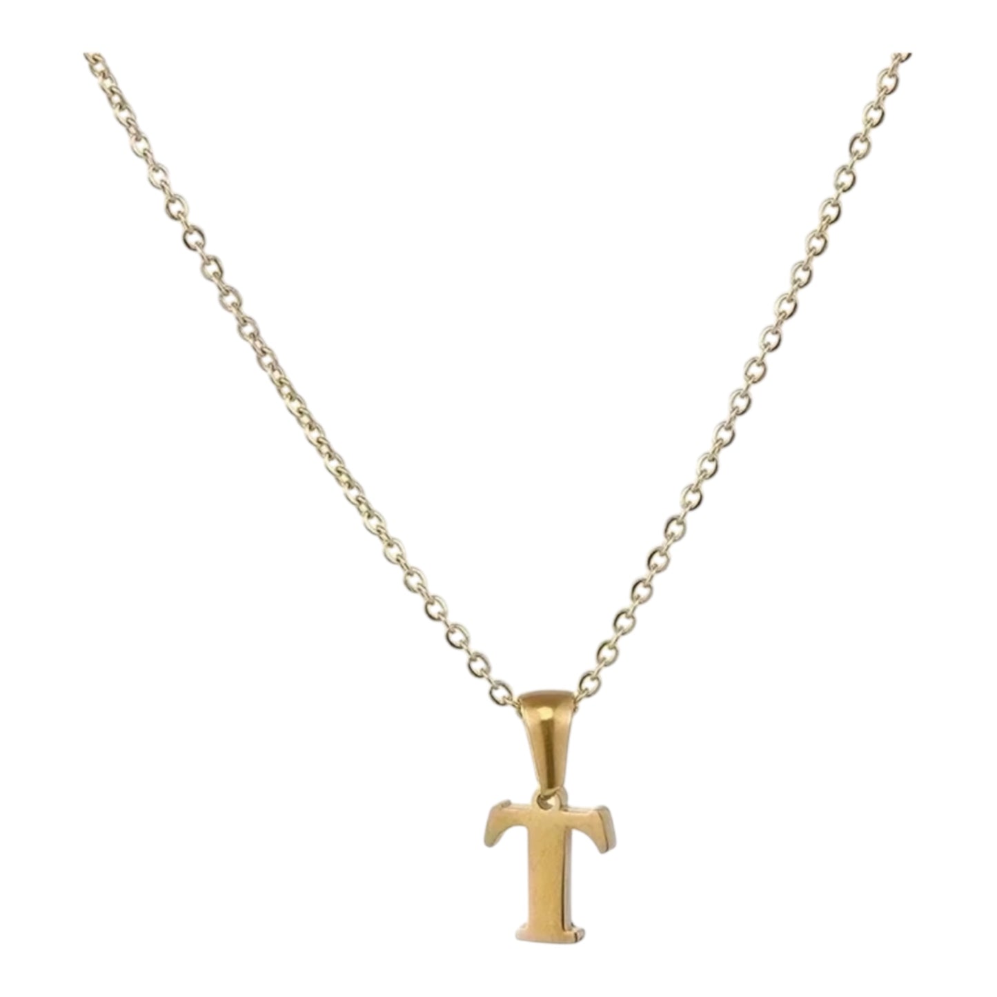 Gold initial necklace