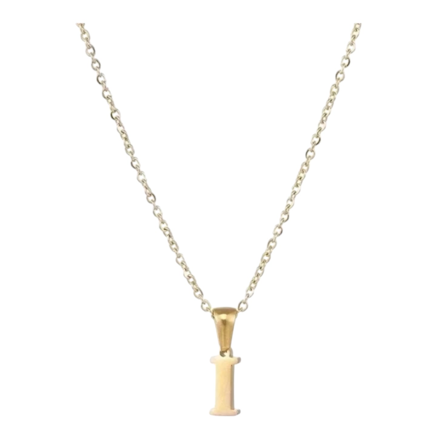 Gold initial necklace